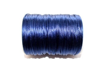 Cordão de Seda 2mm Azul Escuro
