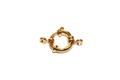 Fecho Redondo 15mm Aço Dourado
