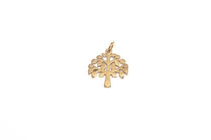 Pendente Árvore da Vida Aço Dourado
